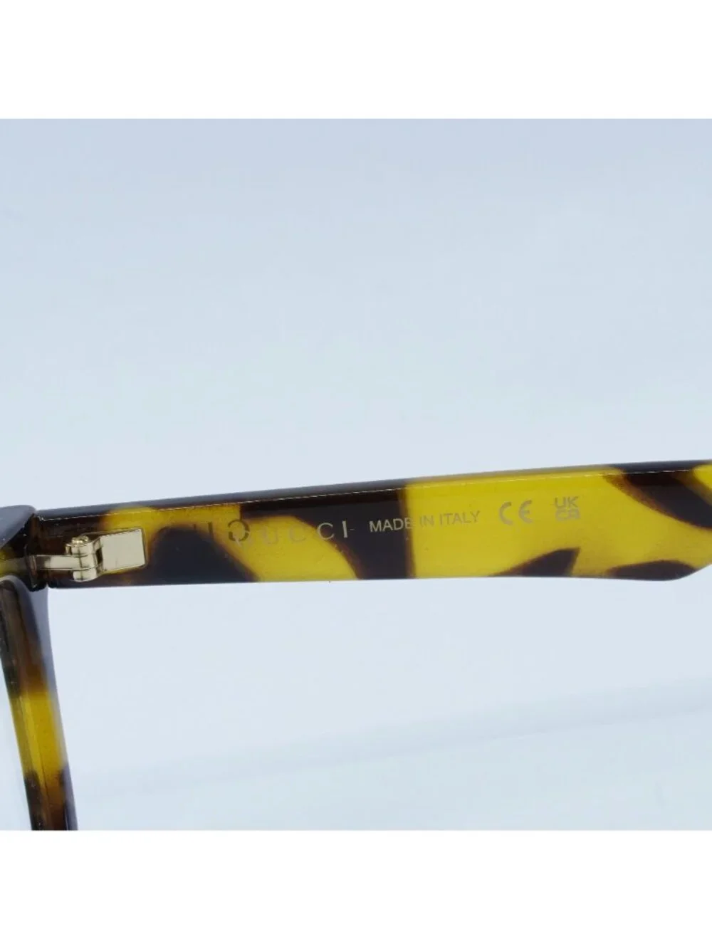 Gucci GG1539O 004 Eyeglasses Yellow Spotted Havana 54mm Square Frame